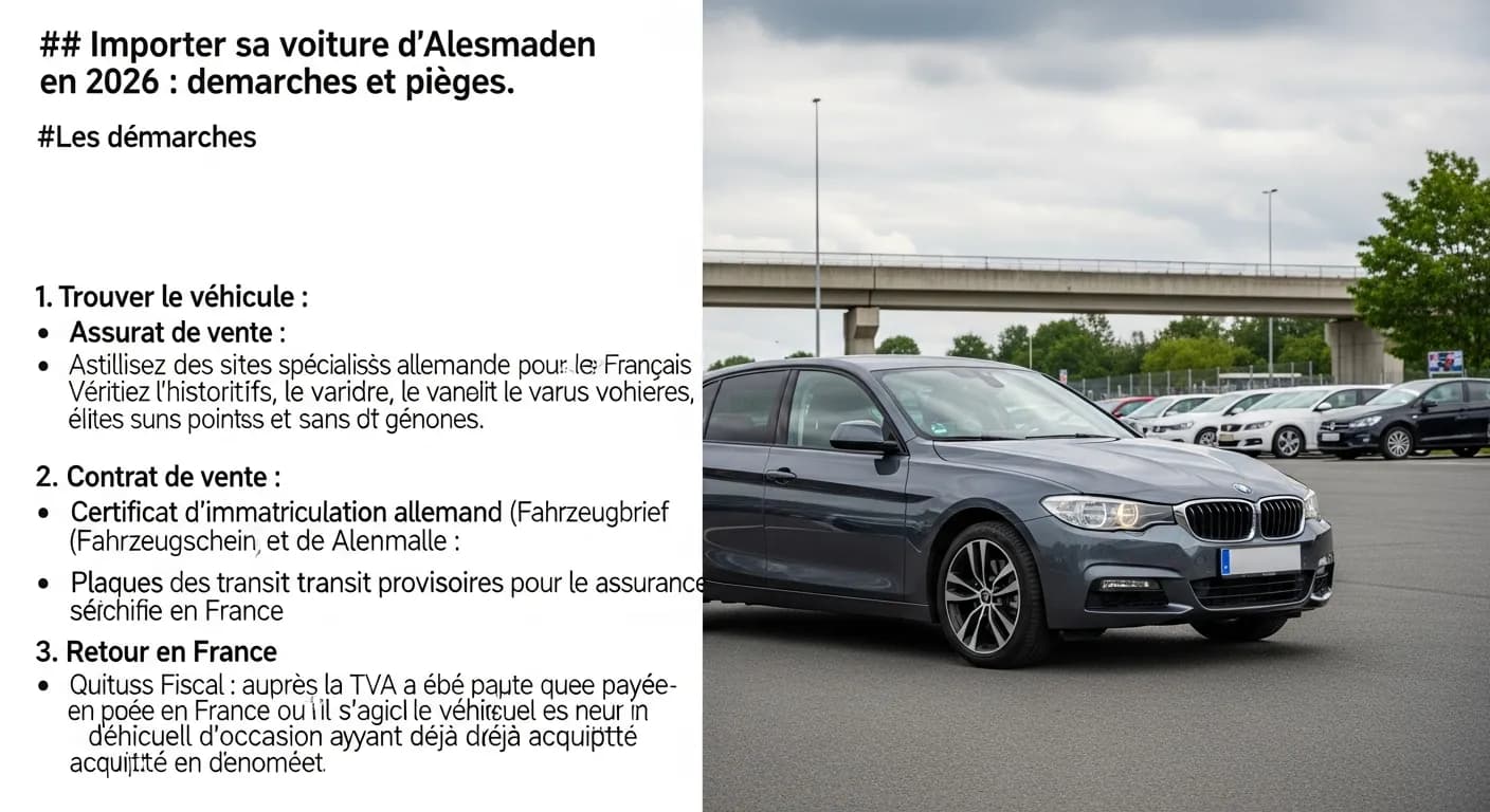 Importer sa voiture d'Allemagne en 2026 : démarches et pièges