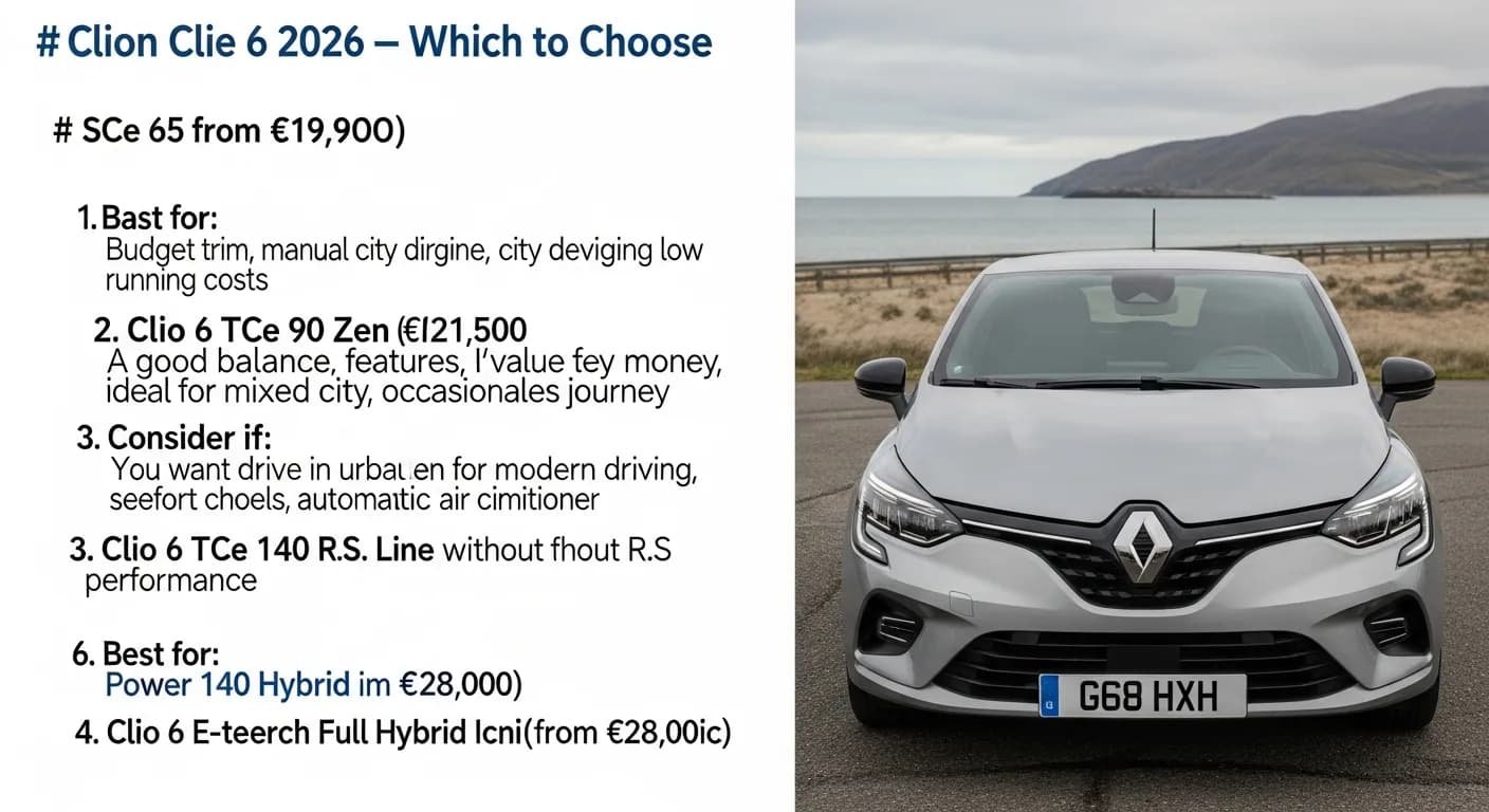 Renault Clio 6 2026 : dès 19 900 €, laquelle choisir ?