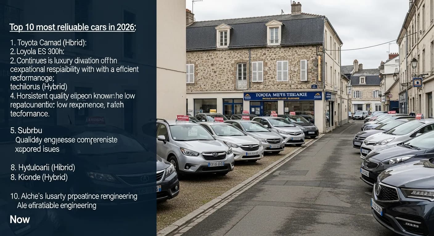 Top 10 des voitures les plus fiables en 2026 : le classement complet