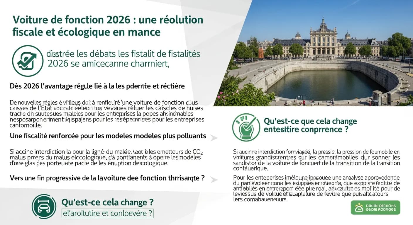 Voiture de fonction 2026 : niche fiscale, nouvelles règles et ce que ça change pour vous