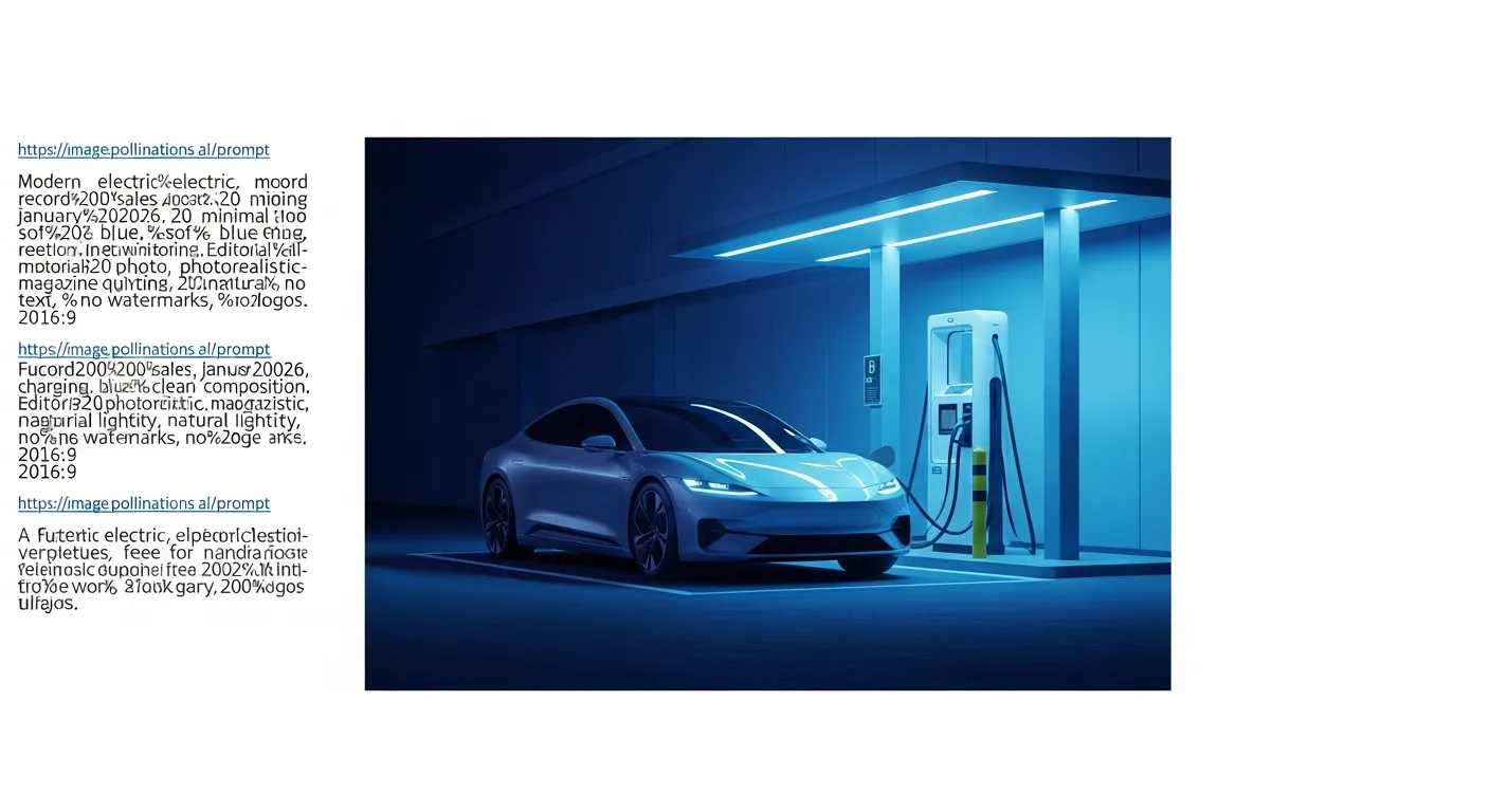 Voitures électriques : record historique en janvier 2026 avec 30 307 ventes et 28 % du marché